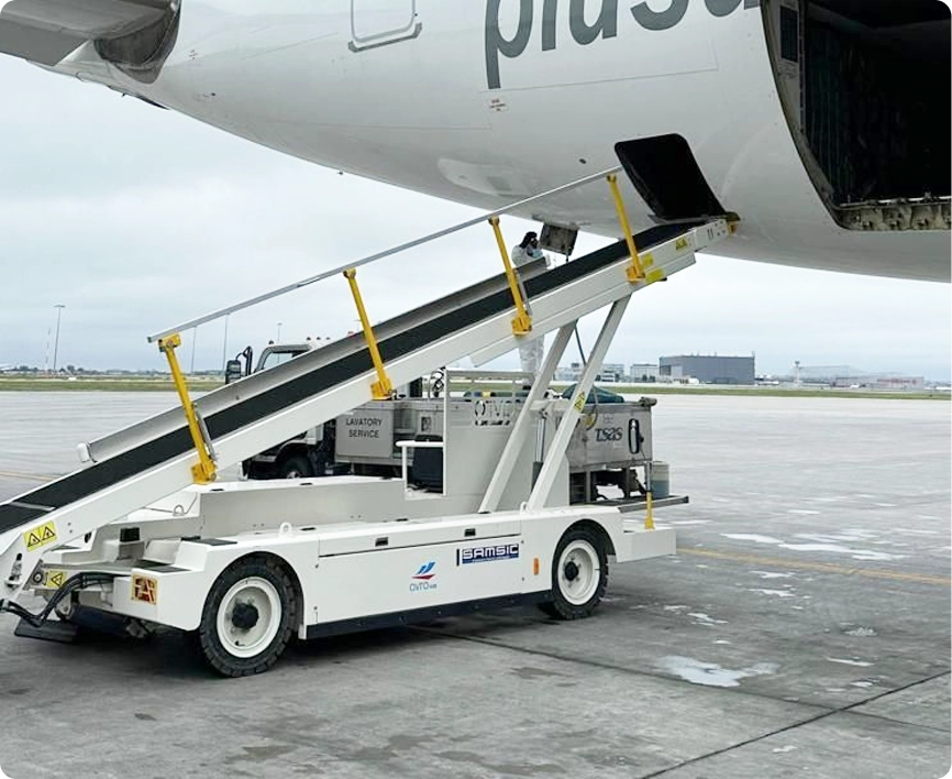 Features Slider - Belt Loader on Tarmac